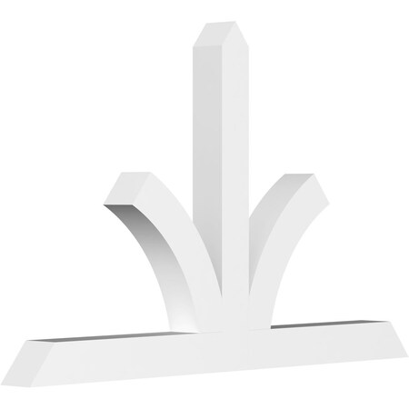 Ekena Millwork Richland Architectural Grade PVC Gable Bracket, 84"W x 52 1/2"H x 6"D x 6"F, 15/12 Pitch GBP084X53X0606RIC00